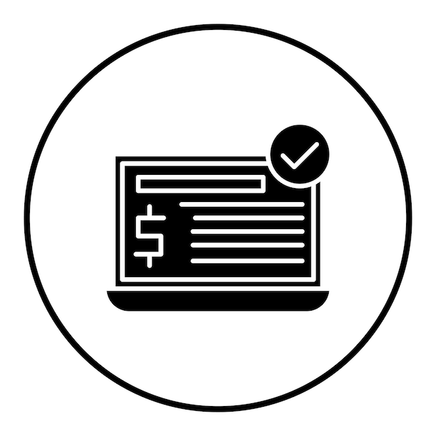 El icono del vector de pago en línea se puede utilizar para el conjunto de iconos de banca y finanzas