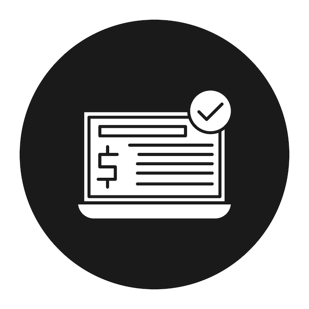 El icono del vector de pago en línea se puede utilizar para el conjunto de iconos de banca y finanzas
