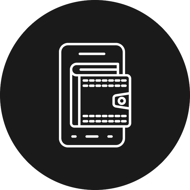El icono del vector de pago móvil se puede utilizar para el conjunto de iconos del restaurante