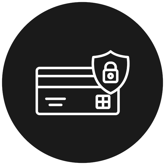 El icono del vector de pago seguro se puede utilizar para el conjunto de iconos de compras y comercio electrónico