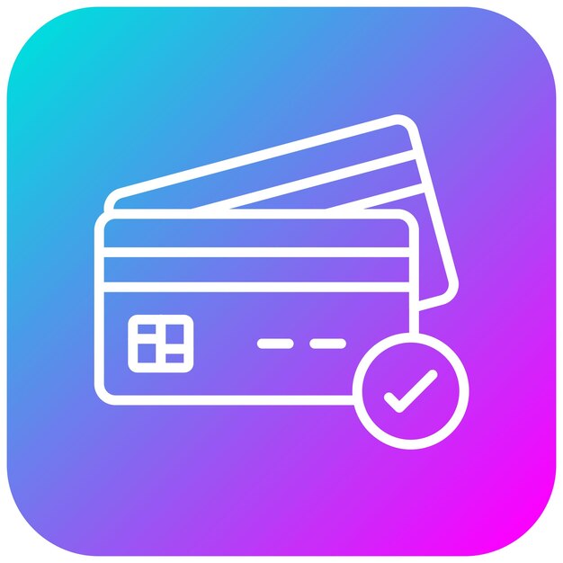 El icono del vector de pago de la tarjeta de débito se puede utilizar para el conjunto de iconos de comercio minorista digital
