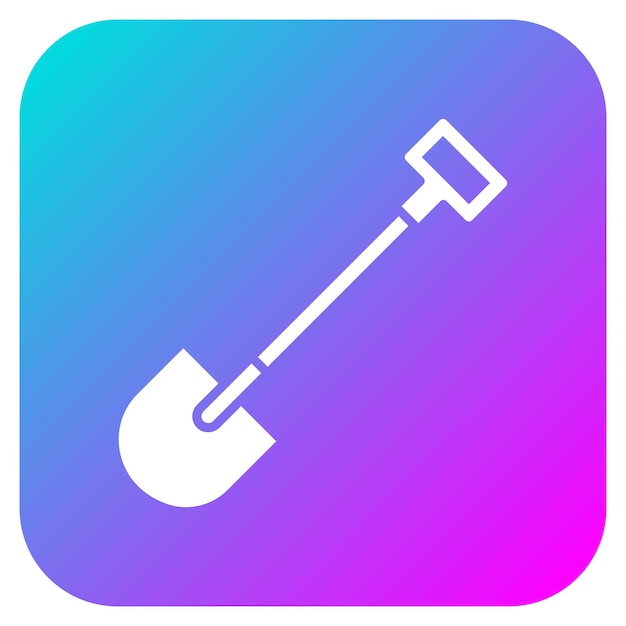 El icono del vector de la pala se puede usar para el conjunto de iconos de la aldea