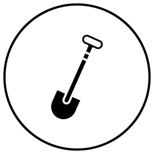 El icono del vector de la pala se puede usar para el conjunto de iconos de bomberos
