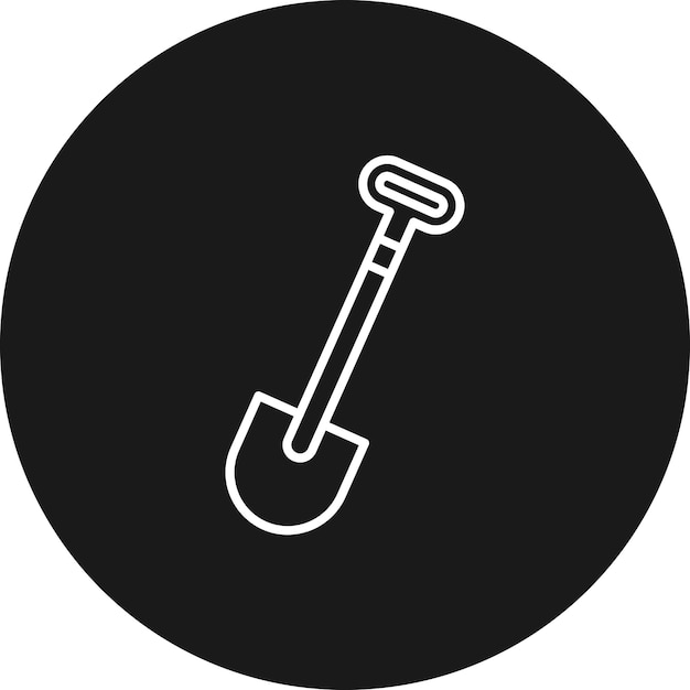 El icono del vector de la pala se puede usar para el conjunto de iconos de bomberos