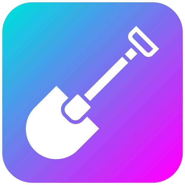 El icono del vector de la pala se puede usar para el conjunto de iconos de herramientas