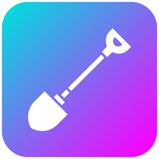 El icono del vector de la pala se puede usar para el conjunto de iconos de otoño