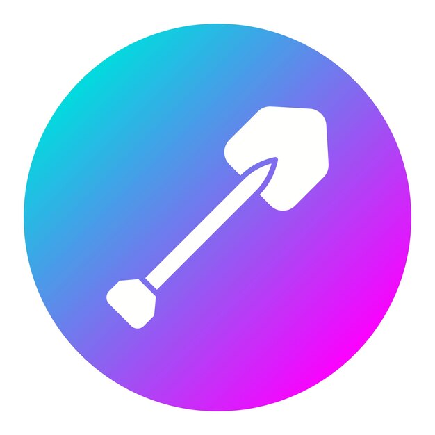 El icono del vector de la pala se puede usar para el conjunto de iconos de primavera