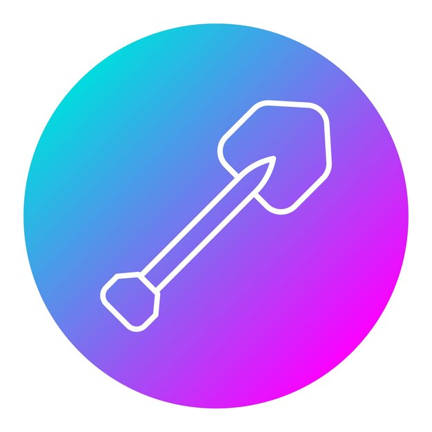 El icono del vector de la pala se puede usar para el conjunto de iconos de primavera
