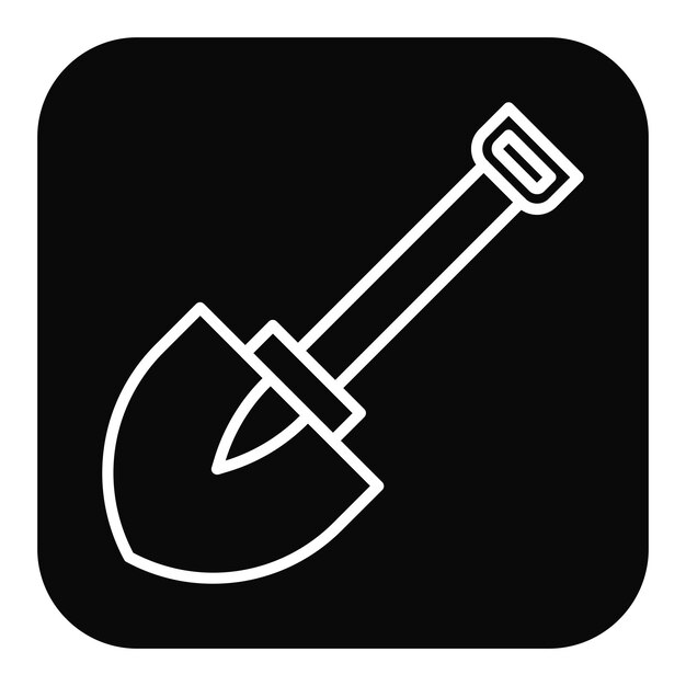 El icono del vector de la pala se puede utilizar para el conjunto de iconos de Agricultura