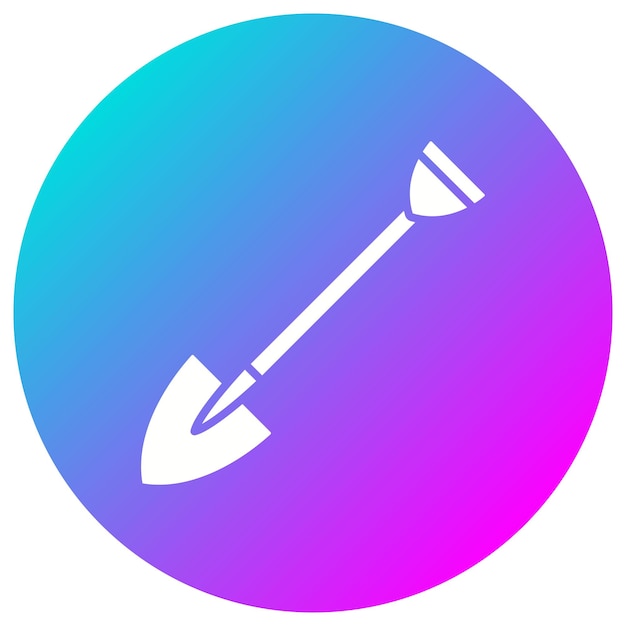El icono del vector de la pala se puede utilizar para el conjunto de iconos de herramientas de construcción