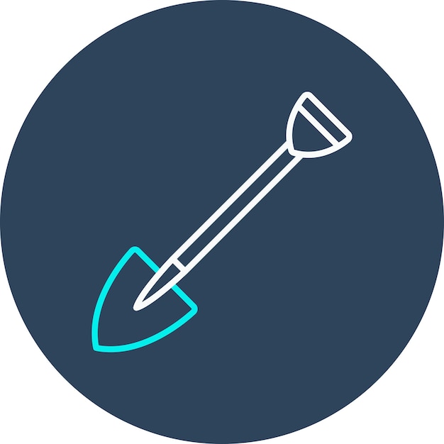 El icono del vector de la pala se puede utilizar para el conjunto de iconos de herramientas de construcción