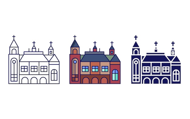 Icono de vector de Palacio de paz
