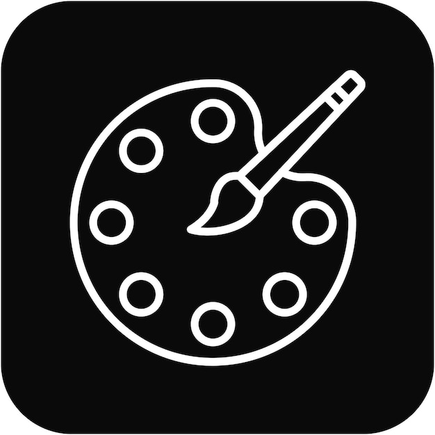 El icono del vector de paleta se puede utilizar para imprimir un conjunto de iconos