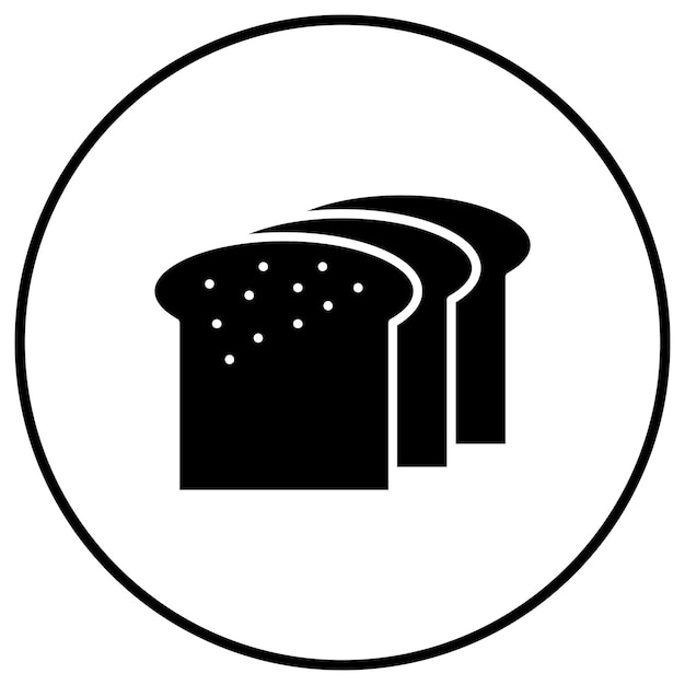 El icono del vector del pan se puede usar para el conjunto de iconos de la mañana y el desayuno