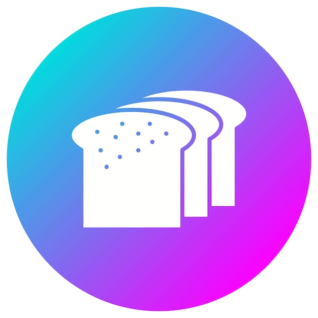 El icono del vector del pan se puede usar para el conjunto de iconos de la mañana y el desayuno