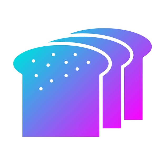 El icono del vector del pan se puede usar para el conjunto de iconos de la mañana y el desayuno