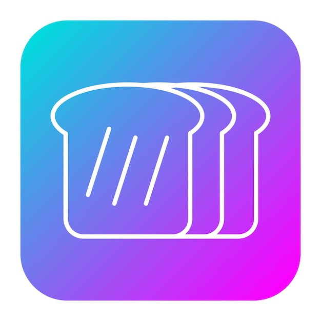 El icono del vector del pan se puede usar para el conjunto de iconos de la panadería