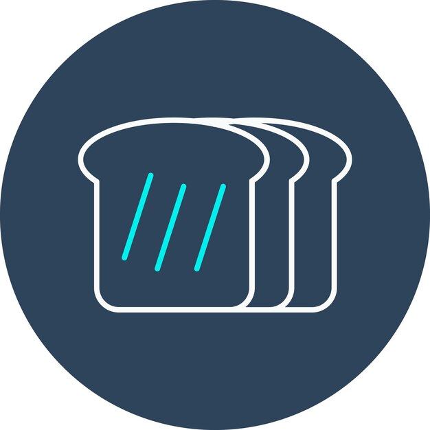 El icono del vector del pan se puede usar para el conjunto de iconos de la panadería