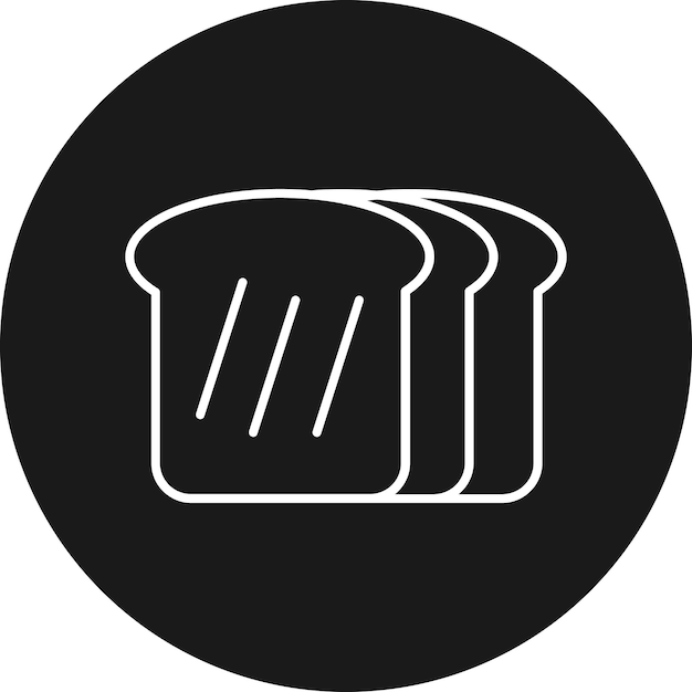 El icono del vector del pan se puede usar para el conjunto de iconos de la panadería