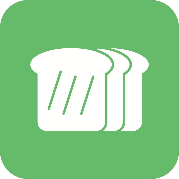 El icono del vector del pan se puede usar para el conjunto de iconos de la panadería