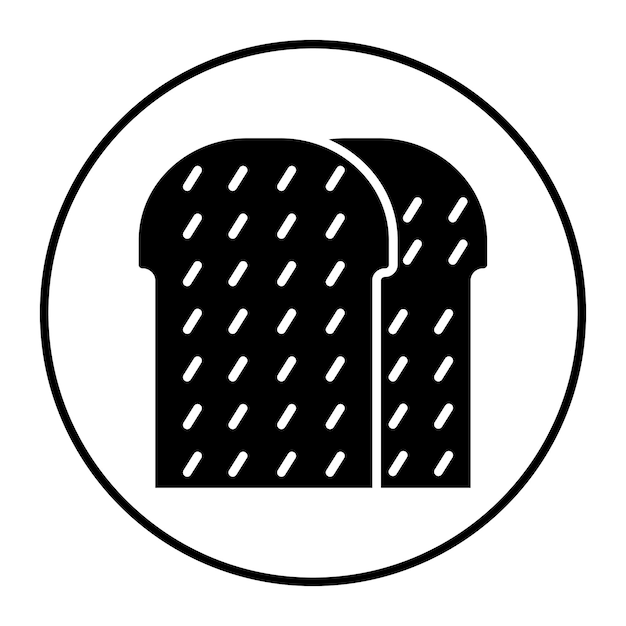 El icono del vector del pan se puede usar para el conjunto de iconos del supermercado