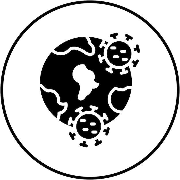 El icono del vector de la pandemia se puede usar para el conjunto de iconos de desastres naturales