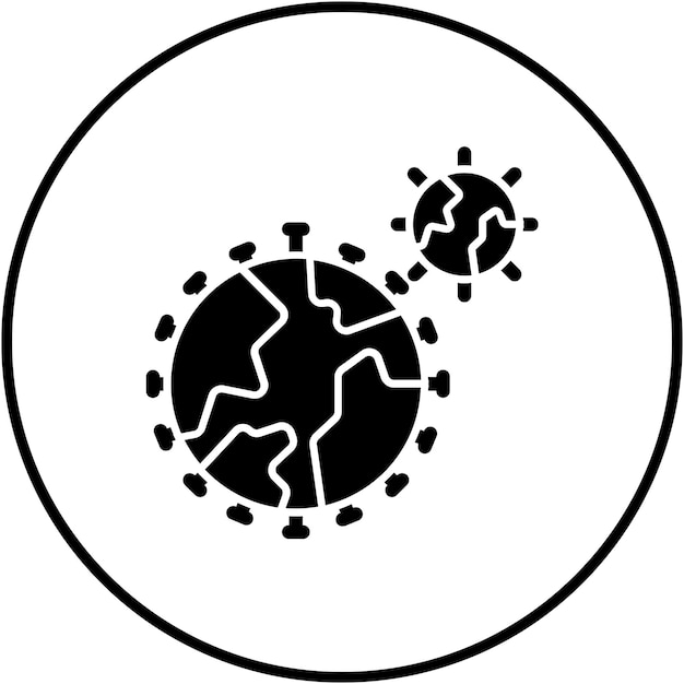 El icono del vector de la pandemia se puede usar para el conjunto de iconos de desastres naturales