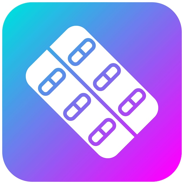 El icono del vector del paquete de pastillas se puede utilizar para el conjunto de iconos de Medicamentos I