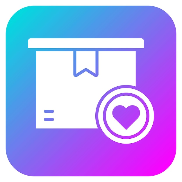 El icono del vector del paquete se puede usar para el conjunto de iconos de donaciones