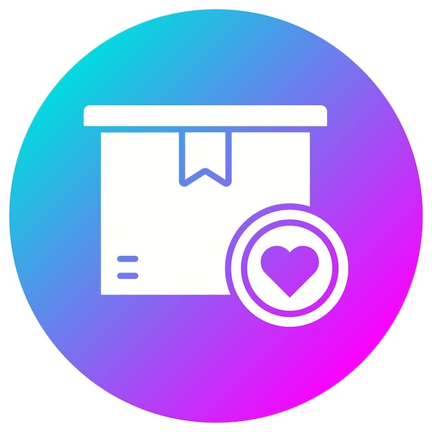 El icono del vector del paquete se puede usar para el conjunto de iconos de donaciones