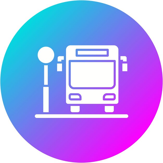 El icono del vector de parada de autobús se puede utilizar para el conjunto de iconos de Smart City