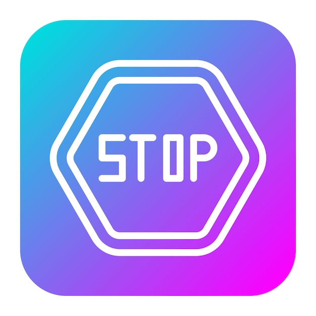 El icono del vector de parada se puede usar para el conjunto de iconos de prisión