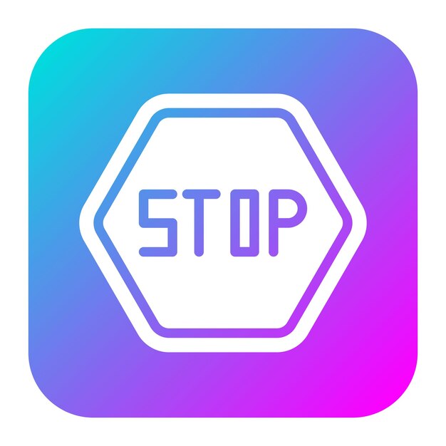 El icono del vector de parada se puede usar para el conjunto de iconos de prisión