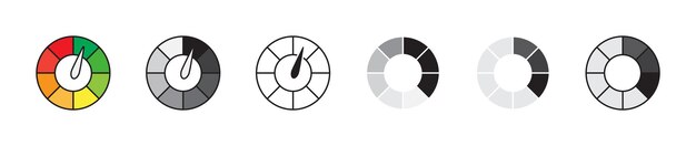 Icono del vector del parámetro de progreso del círculo de carga