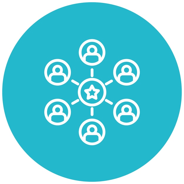 El icono del vector de participación de los empleados se puede utilizar para el conjunto de iconos de caridad