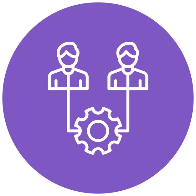 El icono del vector de participación de las partes interesadas puede utilizarse para el conjunto de iconos del Plan de Acción
