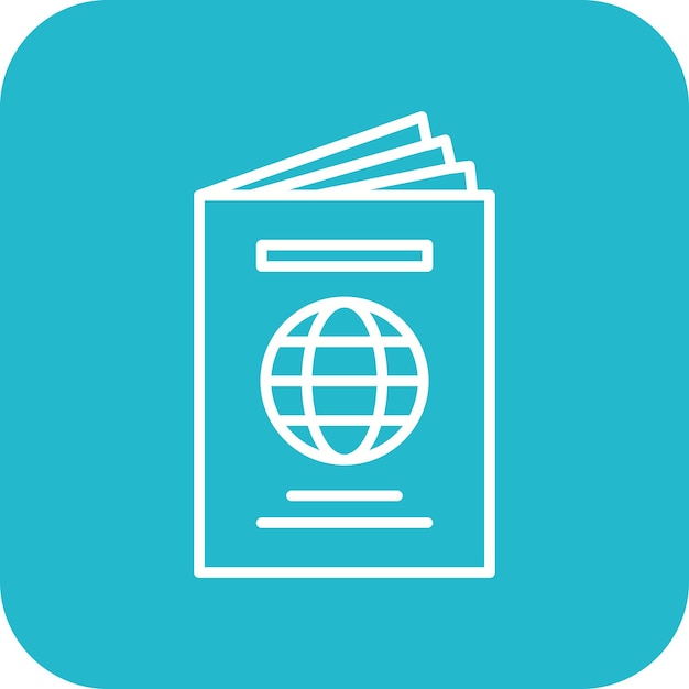 El icono del vector de pasaporte se puede utilizar para el conjunto de iconos de gestión de hoteles