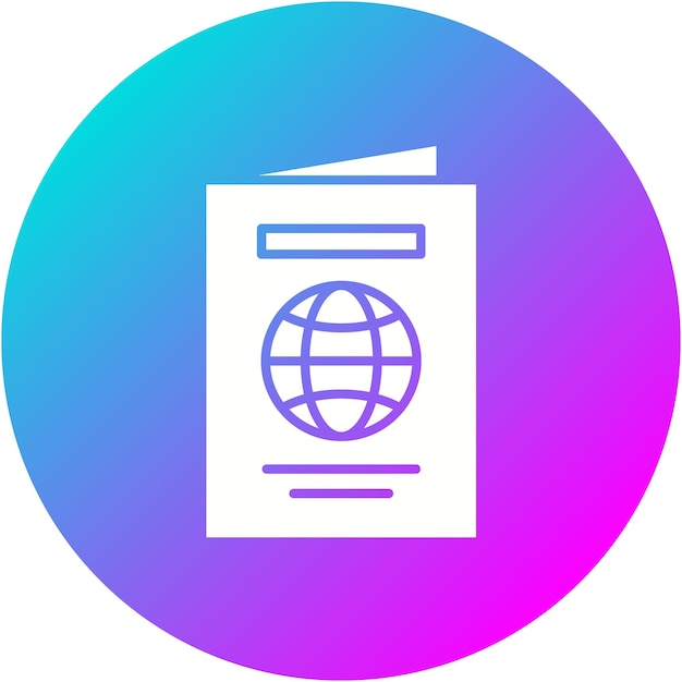 El icono del vector de pasaporte se puede utilizar para el conjunto de iconos de inmigración