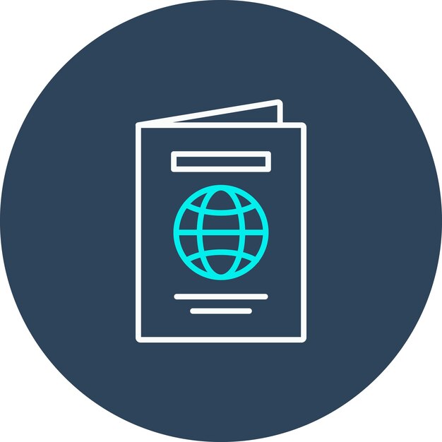 El icono del vector de pasaporte se puede utilizar para el conjunto de iconos de inmigración