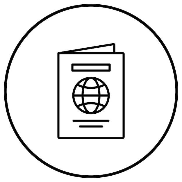 El icono del vector de pasaporte se puede utilizar para el conjunto de iconos de inmigración