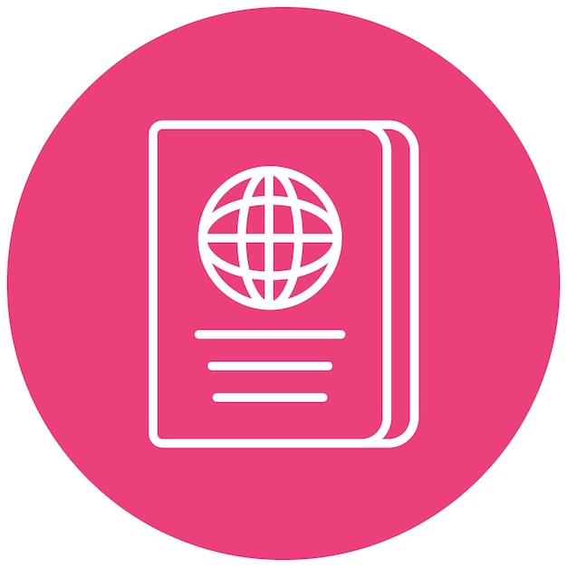 El icono del vector de pasaporte se puede utilizar para el conjunto de iconos de negocios y recursos humanos