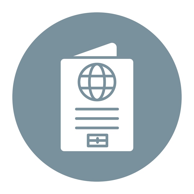 El icono del vector del pasaporte se puede utilizar para el conjunto de iconos de planificación de vacaciones