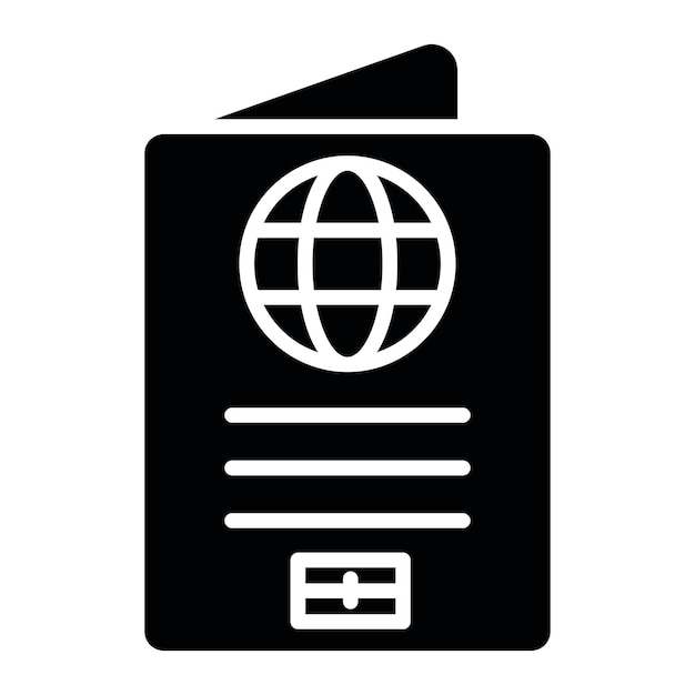 El icono del vector del pasaporte se puede utilizar para el conjunto de iconos de planificación de vacaciones