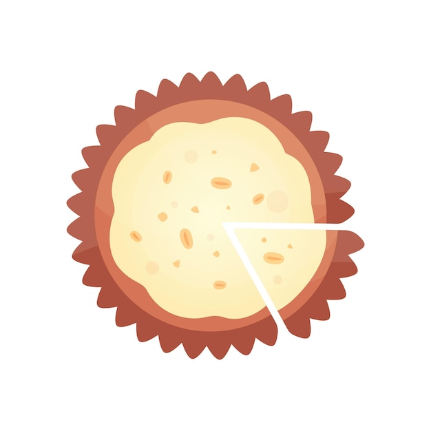 Icono de vector de pastel de postre en estilo de dibujos animados Ilustración de vector de pastel de crema de producto de panadería dulce