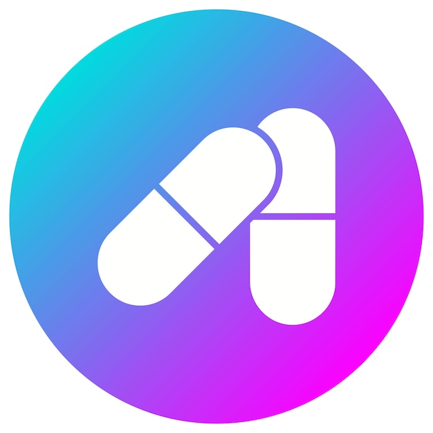 El icono del vector de pastillas se puede usar para el conjunto de iconos de química