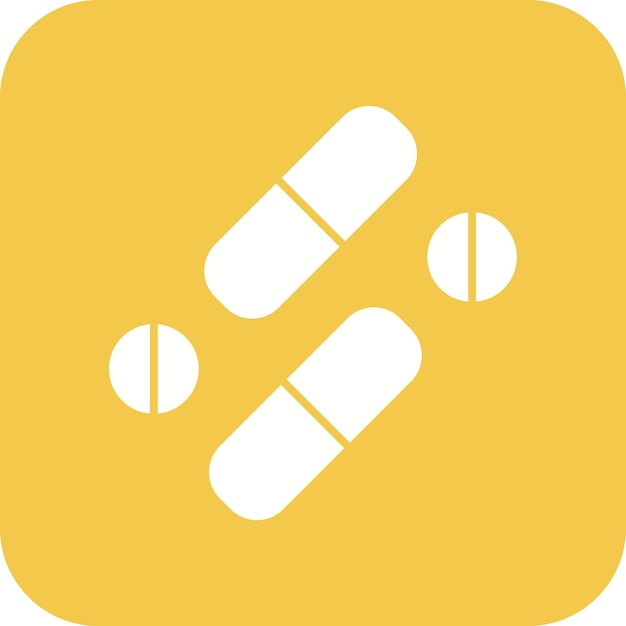 El icono del vector de pastillas se puede utilizar para el conjunto de iconos de la farmacia