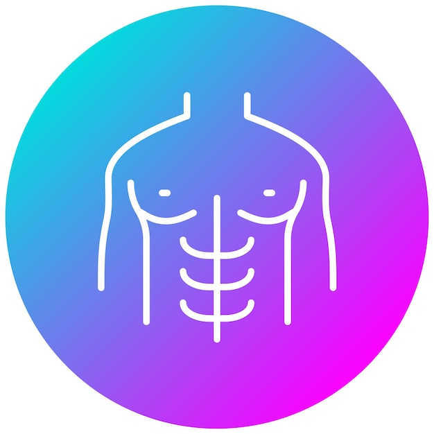 El icono del vector del pecho se puede usar para el conjunto de iconos de medicina