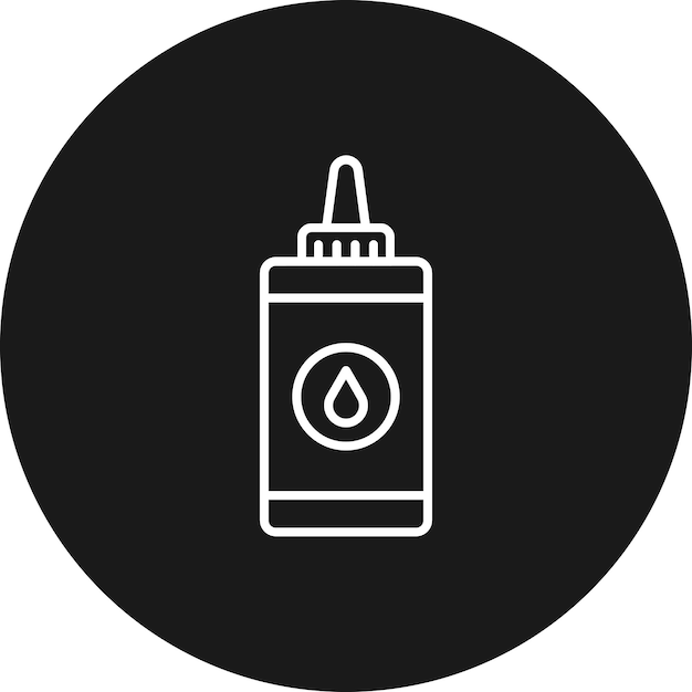 El icono del vector de pegamento líquido se puede utilizar para el conjunto de iconos de costura