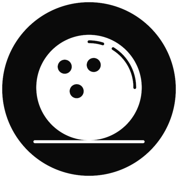 El icono del vector de la pelota se puede usar para el conjunto de iconos de bolos