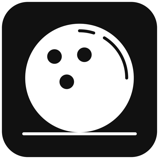El icono del vector de la pelota se puede usar para el conjunto de iconos de bolos